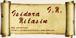 Isidora Milašin vizit kartica